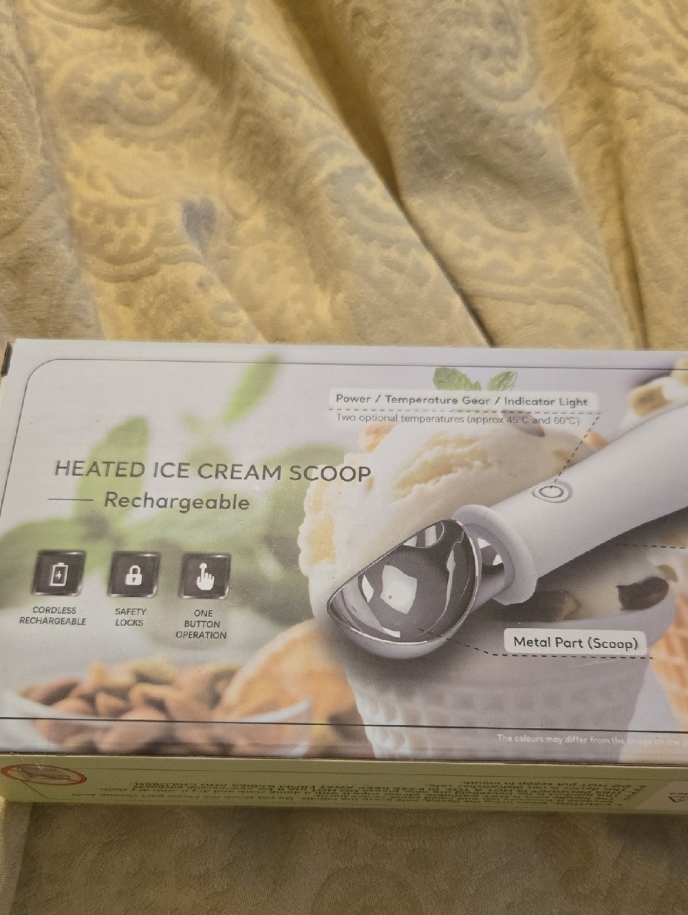 Heated Rechargeable Ice Cream Scoop - White